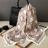 Satin-Look Square Scarf 27.6 x 27.6 in (70 x 70 cm) Cat Print Headscarf, Neck Wrap & Bandana for Women