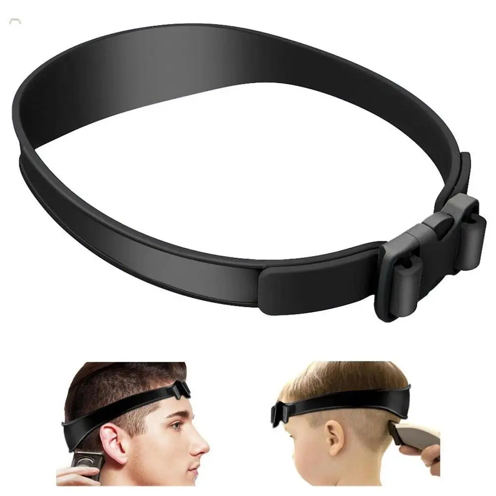 Adjustable Hairline & Neckline Trimming Guide Set – DIY Haircut Template with Silicone Headband & Clipper Comb