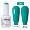 Red Semi-Permanent UV Gel Nail Polish 15ml (0.5 fl oz) Top & Base Hybrid