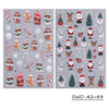 Christmas Nail Stickers 2/4-Pack Cartoon Santa Snowman Reindeer Gingerbread Adhesive Nail Decals
