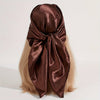 Solid 90cm (35.4in) Square Hijab Bandana – Silk-Feel Polyester Headscarf, Hip-Hop Neckerchief & Windproof Shawl for Women