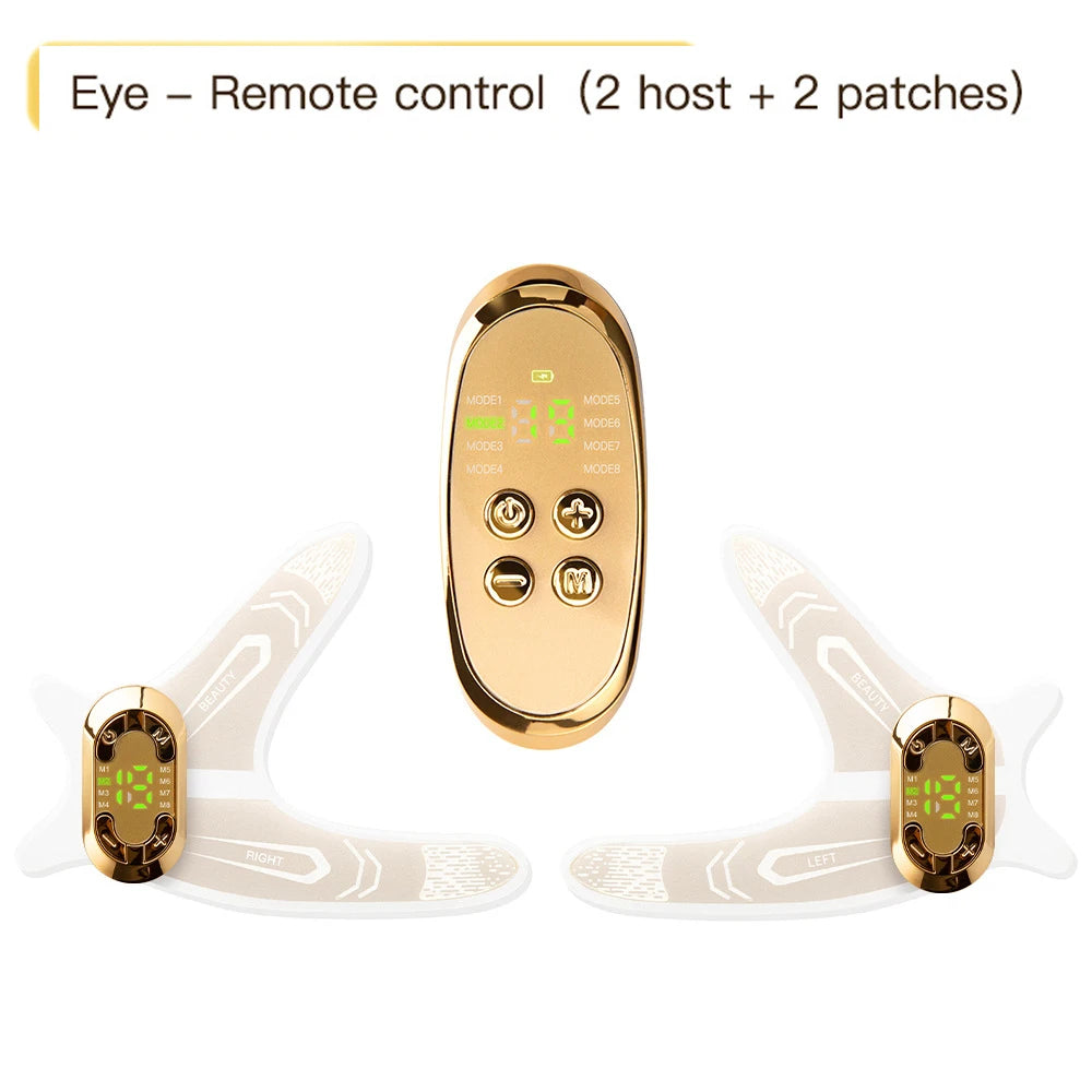 EMS Facial & Eye Massager - Electric Muscle Stimulator for Face Lifting, Wrinkle Reduction & Fatigue Relief