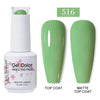 Red Semi-Permanent UV Gel Nail Polish 15ml (0.5 fl oz) Top & Base Hybrid