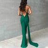 Women's One-Shoulder Backless Ruched Maxi Dress – Adjustable Scarf Loop, Y2K Streetwear Festival Evening Dress