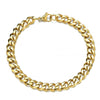 Stainless Steel Cuban Curb Chain Bracelet - Unisex Couples Wrist Jewelry
