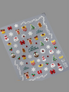Pink Christmas Tree 5D Embossed Nail Art Stickers – Snowflake & Star Self-Adhesive Decals (4.06 x 3.15 in / 10.3 x 8 cm)