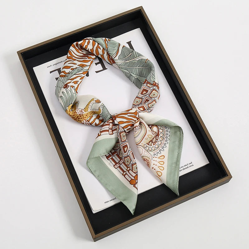 Luxury Satin-Look Square Scarf 70 x 70 cm (27.6 x 27.6 in) – Women's Hijab, Neck & Hair Wrap