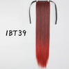 Wrap-Around Clip-In Ponytail Hair Extension 22-34 in (56-86 cm) Long Straight Heat-Resistant Synthetic Blonde Brown