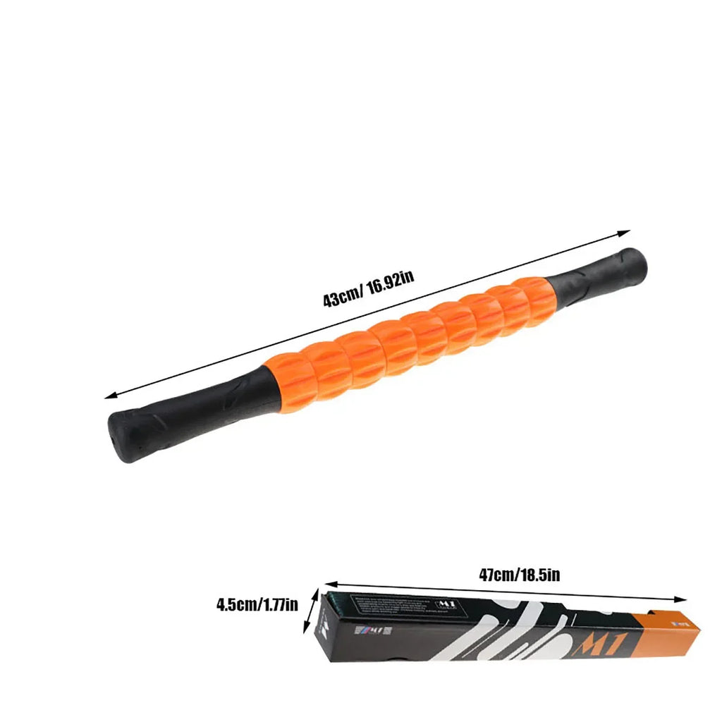 Yoga Massage Stick Roller - Portable Deep Muscle Massage Stick for Soreness Relief & Fascia Release