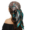 Square Satin Foulard Scarf 90 x 90 cm (35 x 35 in) Neckerchief Bandana Hijab for Women