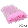 Disposable Mascara Wand Brushes Bulk 500/1000-Pack - Lash & Eyebrow Applicators (Wool Fiber)