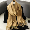 Women’s Long Winter Scarf – Cashmere Blend Shawl Hijab Wrap, Solid Colors, 200×33 cm (79×13 in) – 62 Colors