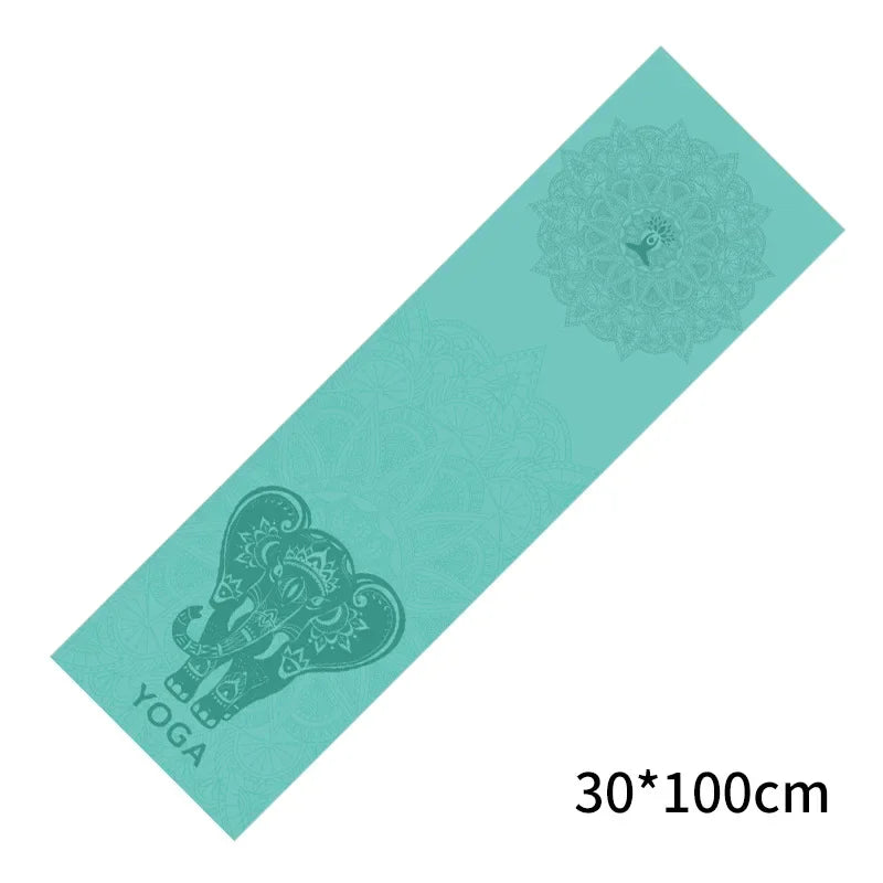 30 x 100 cm (11.8 x 39.3 in) Cooling Yoga Towel – Double-Layer Non-Slip Quick-Dry Pilates Mat Protector