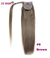 ZZHAIR 100% Human Remy Clip-In Wrap-Around Ponytail 16-26 in (40-66 cm) 140g Machine-Made Straight