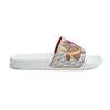 Women's Letter Print Beach Slippers, Flat PVC Casual Slides