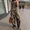 ZANZEA Leopard Print Wide Leg Jumpsuit with Pockets – Casual Loose Summer Streetwear