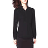 Women's Long Sleeve Button-Up Blouse – Slim Fit Chiffon Office Shirt (White, Sky Blue, Black)
