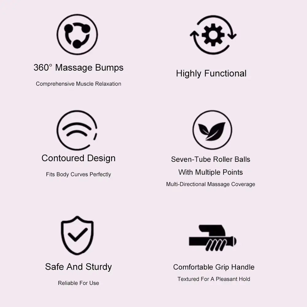 Portable Slimming Roller Massager Deep Tissue Lymphatic Muscle Roller for Legs Back Body