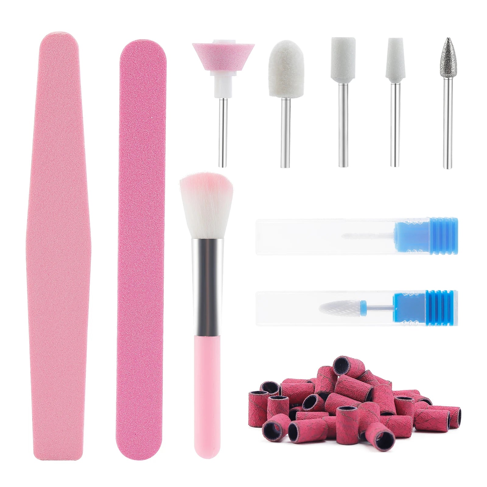 Rechargeable 45000RPM Portable Nail Drill Kit – Wireless Manicure & Pedicure Grinder with 6 Bits and 6 Sanding Bands