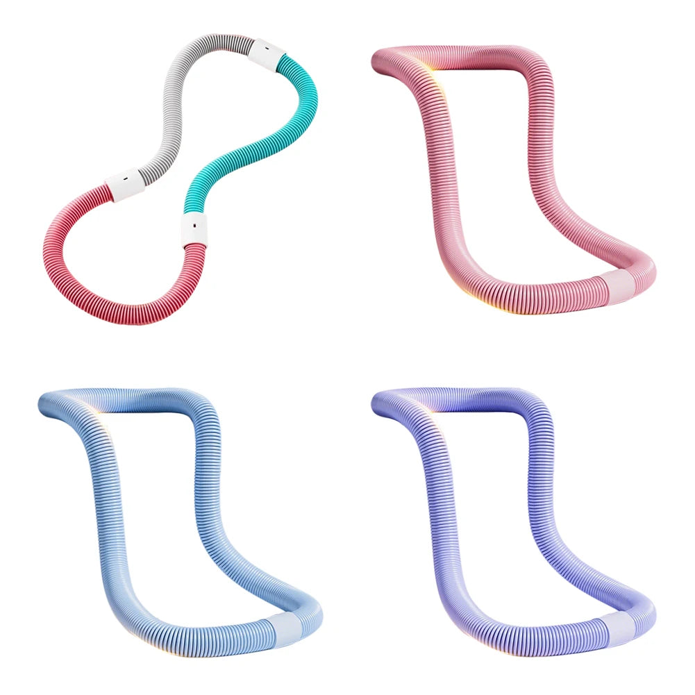 Weighted Foldable Fitness Hoop Quiet Waist & Belly Toning Circle 160 cm (63 in) Portable