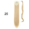 Wrap-Around Clip-In Ponytail Hair Extension 22-34 in (56-86 cm) Long Straight Heat-Resistant Synthetic Blonde Brown