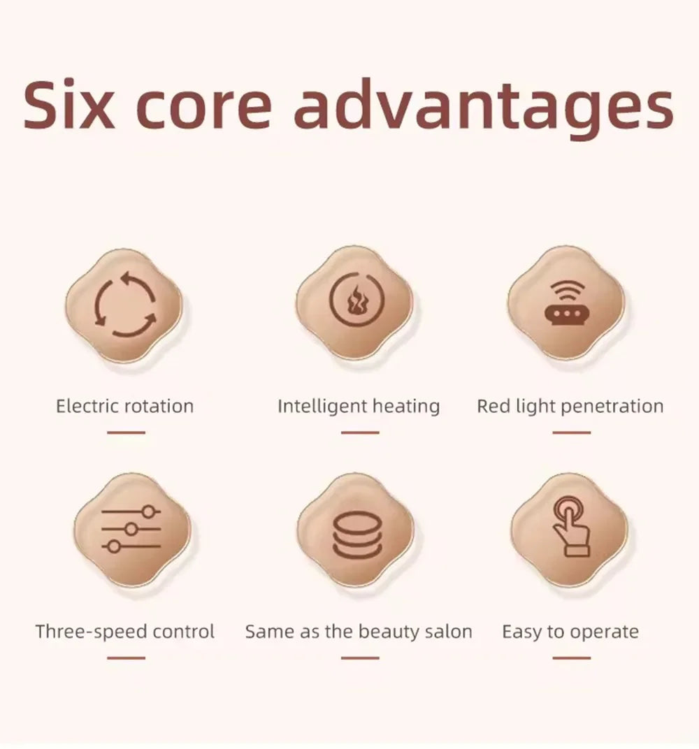 36W Heated Red Light Roll Massager 360° Rotating Inner Ball for Whole Body Anti-Cellulite