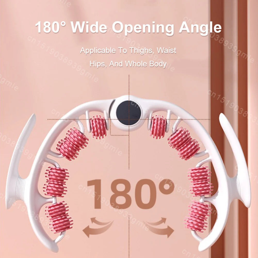 8-Wheel Full-Coverage Manual Massage Roller – Deep Tissue Leg, Arm & Waist Massager