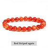 Natural Stone Beaded Bracelet 6/8/10mm — Obsidian Fluorite Quartz Jasper Stretch Yoga Bracelet for Women & Men