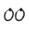 2-Pack Small Stainless Steel Spring Hoop Ear Clips — Painless No-Piercing Unisex Earrings 8–16mm