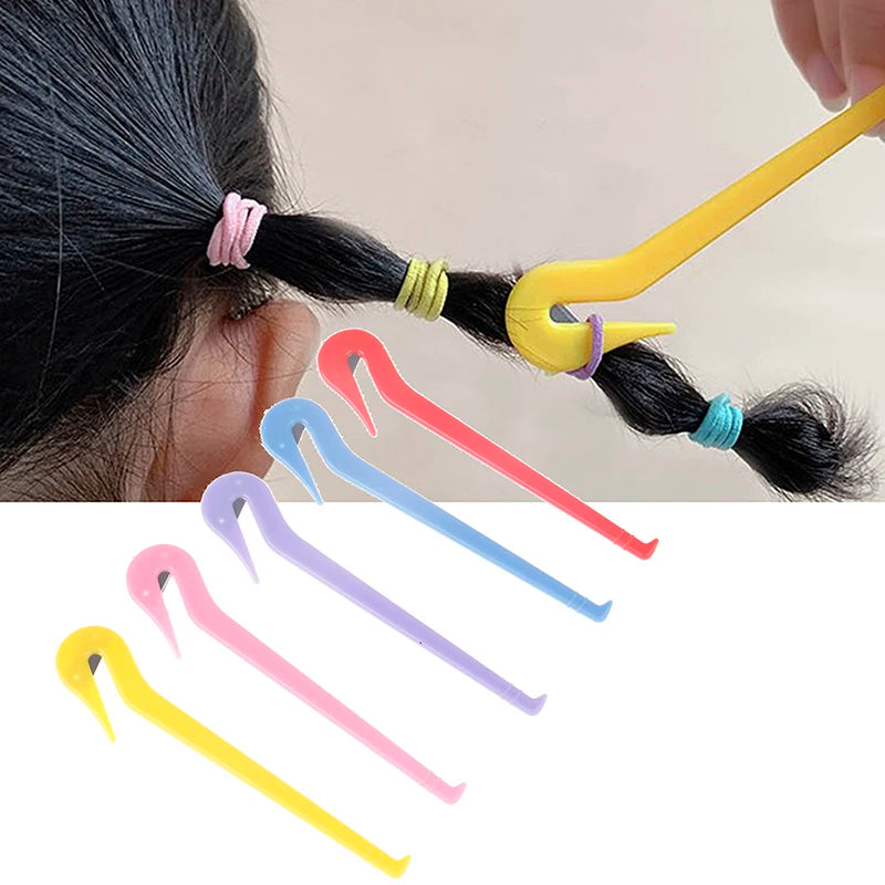5-Pack Hair Band Cutter & DIY Headband Styling Tool – Elastic Hair Bands Kit (Purple/Pink)