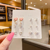 S925 Silver Needle Mini Stud Earrings Set for Women and Girls, Cute Geometric Fashion Jewelry Gift