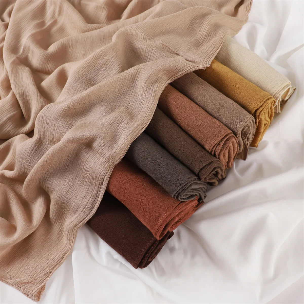 Women's Large Solid Polyester Hijab Scarf 80 x 190 cm (31.5 x 74.8 in) Long Muslim Headscarf Wrap Shawl Turban