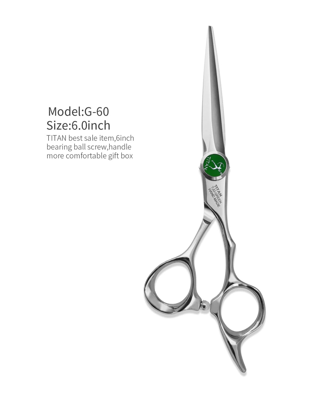 Titan Hairdressing Scissors 6-Inch Professional Barber Cutting & Thinning Shears