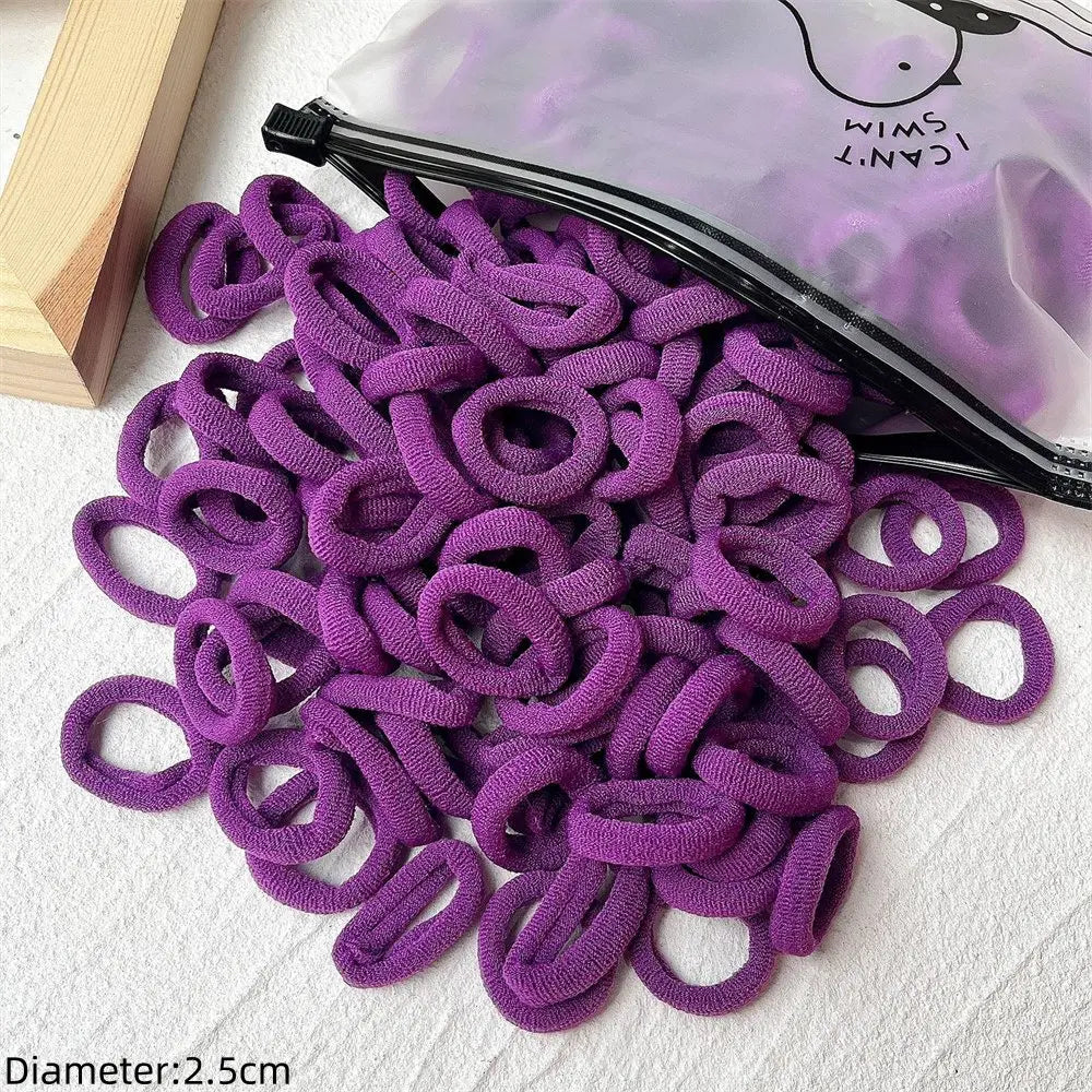 50-Pack No-Damage Elastic Hair Ties for Women & Girls – Seamless Ponytail Holders (Assorted Colors, Includes Black)