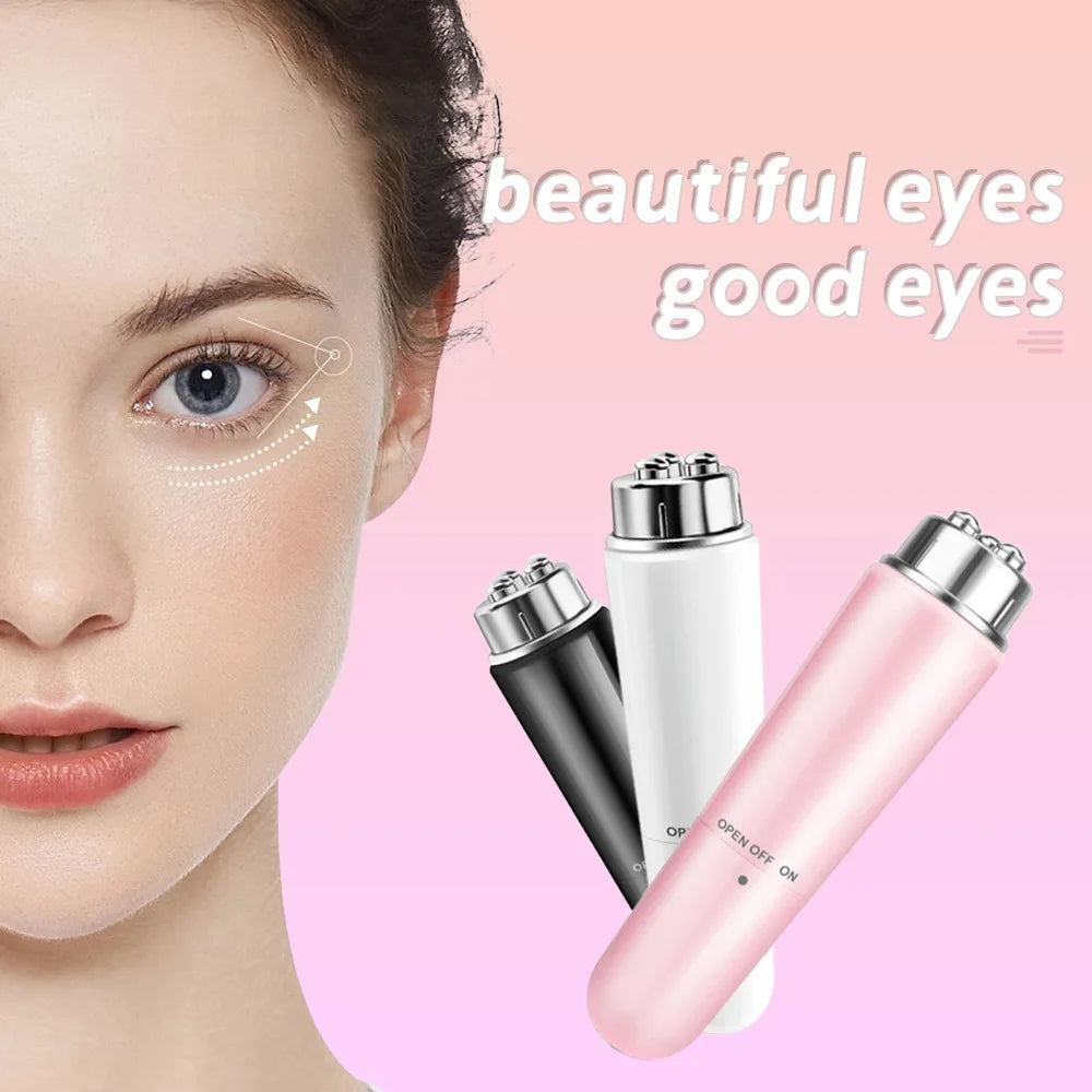 4-in-1 Electric Eye & Face Massager — Micro Vibration for Dark Circles, Puffiness & Eye Bags, Portable