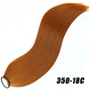24-Inch (61 cm) Synthetic Braided Ponytail Extension – Black Long Straight Hairpiece with Elastic Band
