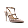 Gladiator Heeled Sandals for Women Rivet Ankle Strap Patent Leather Thin High Heels (6–10 cm / 2.4–3.9 in)