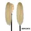 Long Ombre Blonde Synthetic Clip-In Braided Wavy Ponytail Hairpiece — Black to Brown Hair Extension