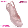 Lightweight Anti-Slip Jelly Clogs for Women Flat EVA Sandals for Nurses Beach Casual
