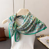 Luxury Horse Print Silk-Feel Square Scarf 70 x 70 cm (27.6 x 27.6 in) – Women's Neck, Hair, Foulard, Bandana