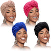 4-Pack Women's Turban Headwraps Knot Beanie Chemo Caps Headscarves