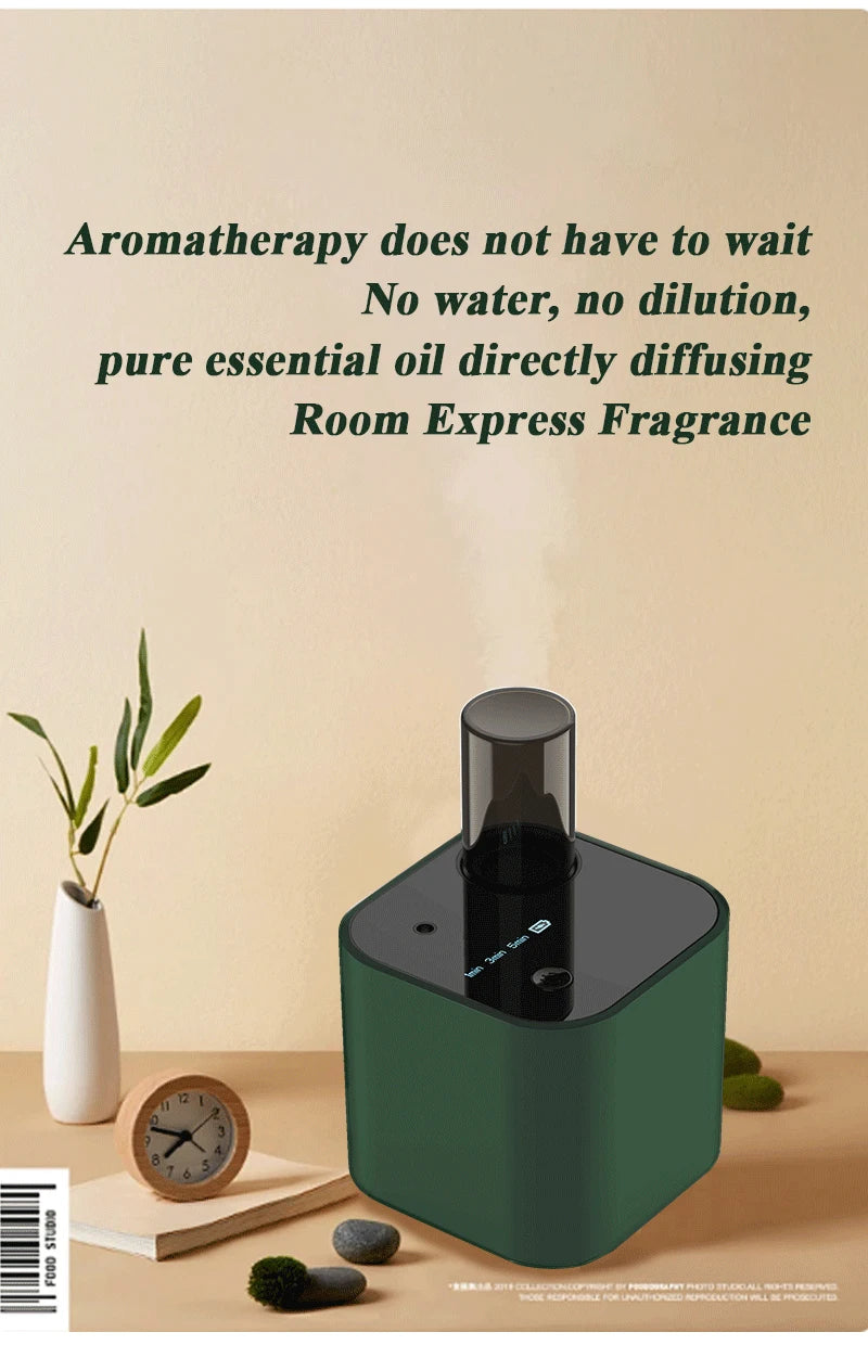 Rechargeable USB Portable Waterless Aroma Diffuser Nebulizer – 10ml Pure Essential Oil Scent for Home & Office