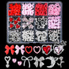 120-Pack 3D Gold Metal Nail Charms Bow Butterfly Diamond Star Nail Art Decorations