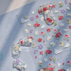 Gold Snowflake & Snowman 3D Self-Adhesive Christmas Nail Stickers with Rhinestones, 10.3 x 8 cm (4.06 x 3.15 in) Sheet