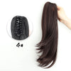 AZQUEEN 18-Inch (45 cm) Clip-In Wavy Ponytail Hair Extension - Heat-Resistant Synthetic, Layered Black/Brown