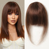 100% Human Hair Clip-In Bangs – Natural Black Wispy Fringe with Temples, 4.5 in (11.4 cm)
