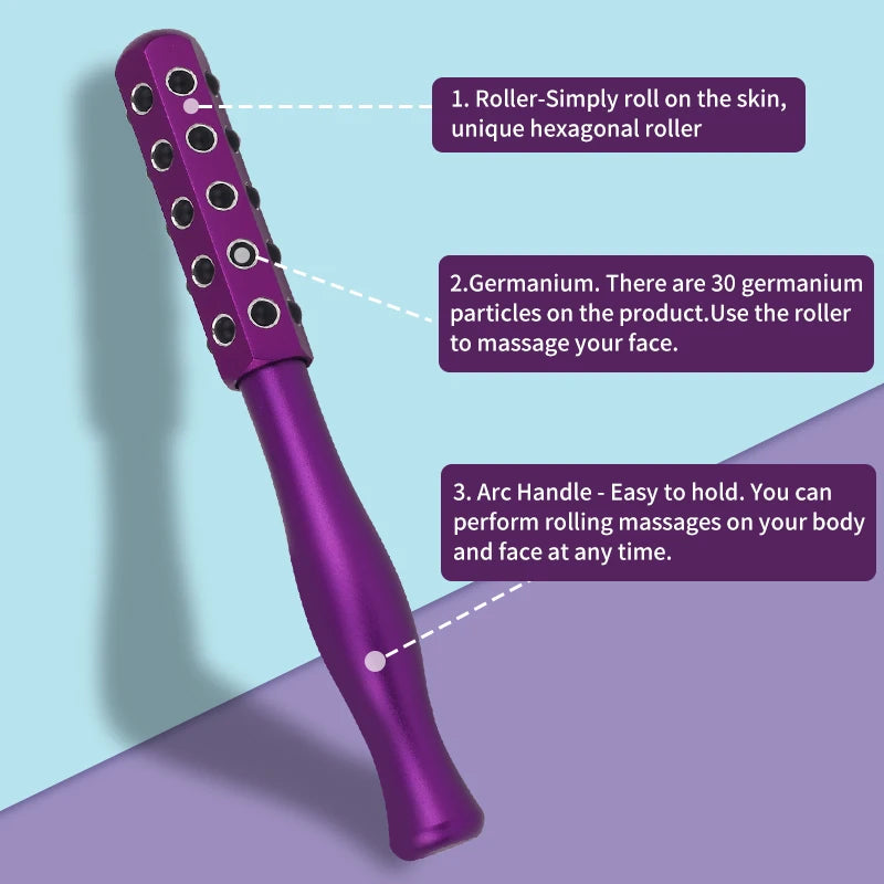 Large Facial Massage Stick Roller - Aluminum Alloy Face & Body Massager