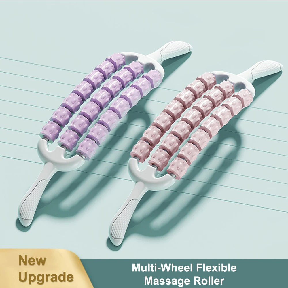 Handheld Muscle Roller Stick – Portable Manual Massage Tool for Back, Waist & Fitness