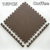 EVA Interlocking Floor Tile 30×30×1 cm (11.8×11.8×0.4 in) Leaf Texture Non-Slip Shock-Absorbing Gym, Yoga & Baby Play Mat