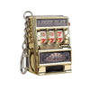 Mini Slot Machine Keychain - Cartoon Fruit Coin-Operated Game Stress Reliever for Kids & Adults